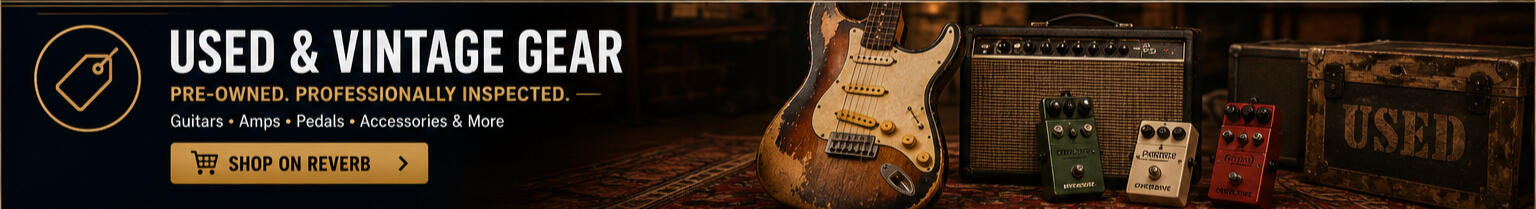 Professionally inspected used guitars, amplifiers, effects pedals, and vintage musical equipment