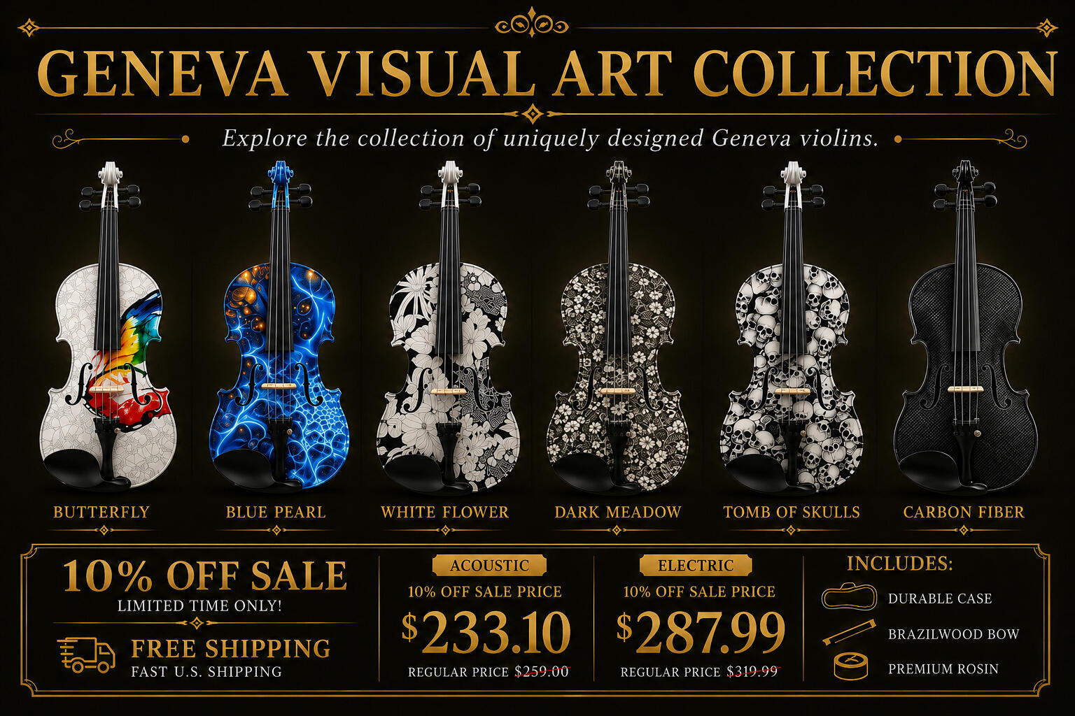 Geneva Visual Art Violins